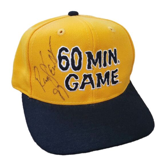 Vintage 90s Steelers Ray Seals Autographed 60 Minute Game Wool Blend Hat Cap NFL - Picture 1 of 8